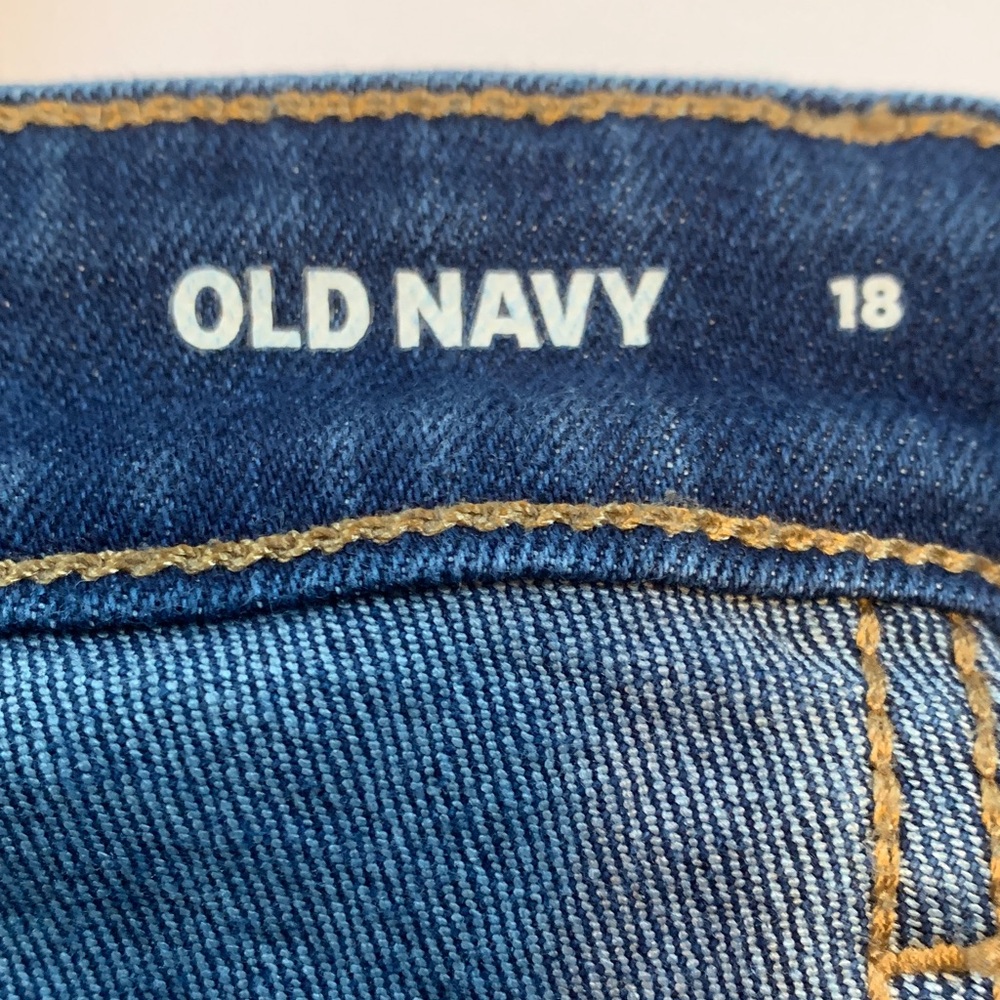 Old Navy high rise wow straight women’s size 18 Indigo Denim Pants - Picture 2 of 5